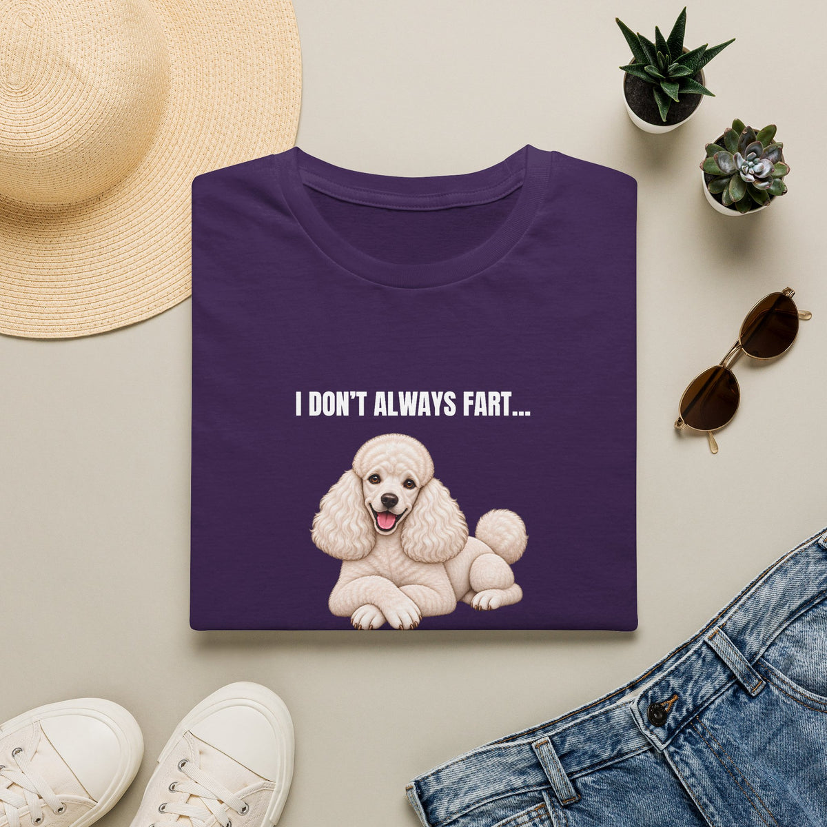 I Don’t Always Fart...But When I Do, I Look At You Accusingly - Poodle Supersoft Unisex T-Shirt