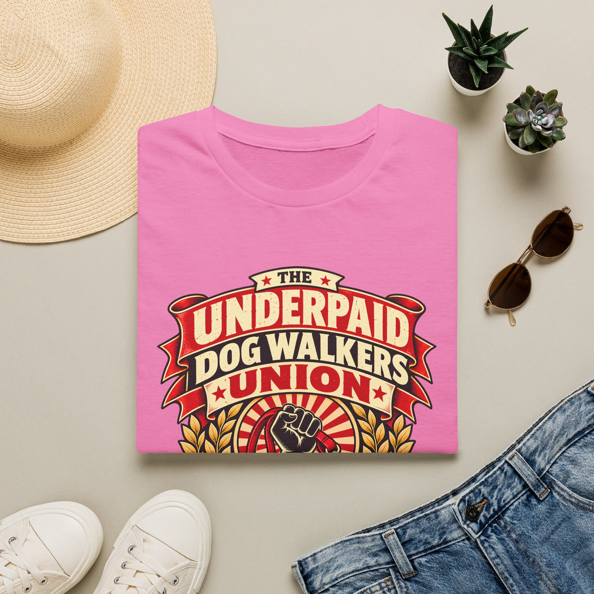The Underpaid Dog Walkers Union - Supersoft Unisex T-shirt