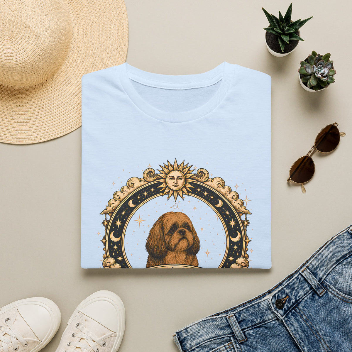 Zodiac Virgo Shih Tzu - Dog Horoscope Star Sign - Supersoft Unisex Funny T-shirt