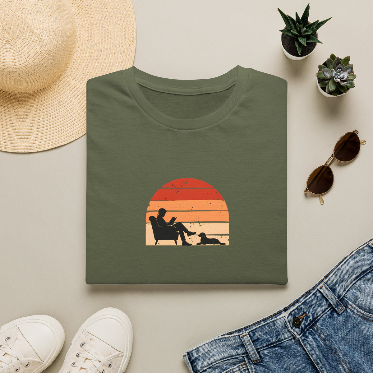 A Good Book & My Best Friend –  Supersoft Unisex T-Shirt
