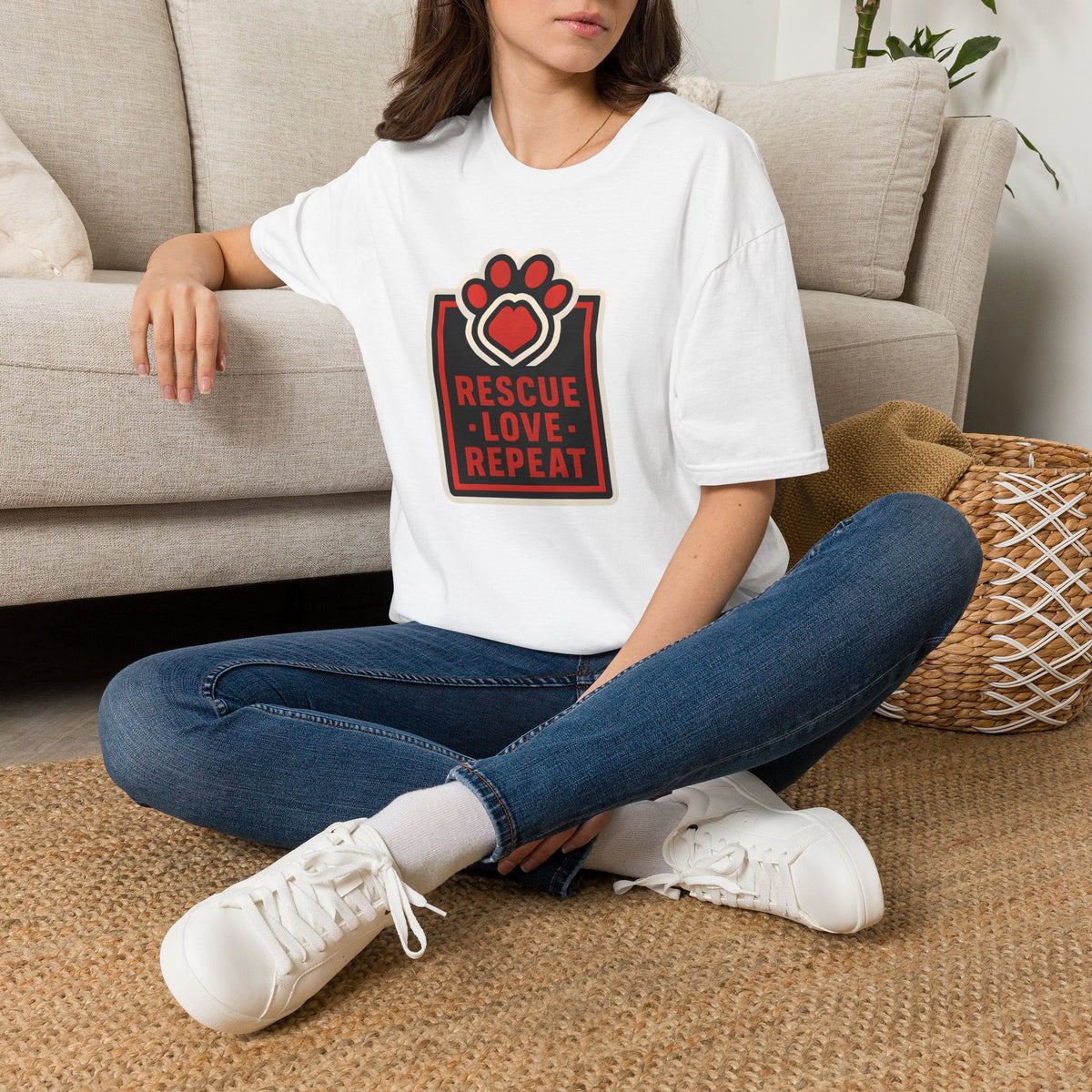 Rescue Love Repeat –  Supersoft Unisex T-Shirt