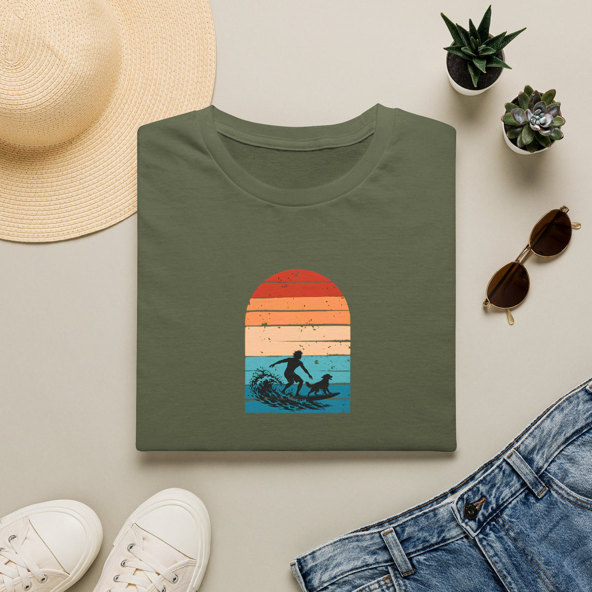 Surf’s Up...Dog On Board –  Supersoft Unisex T-Shirt