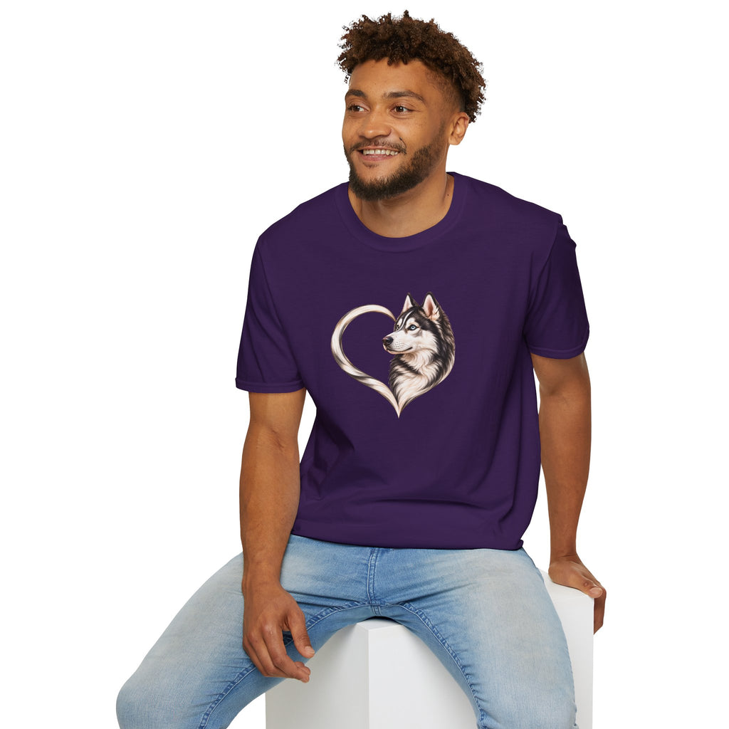A Heart of Love – Siberian Husky - Supersoft Unisex T-shirt
