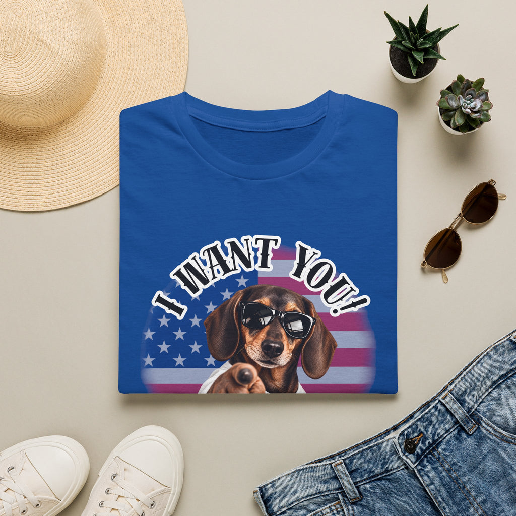 I WANT YOU!...To Rub My Belly! – Dachshund - Supersoft Unisex T-shirt