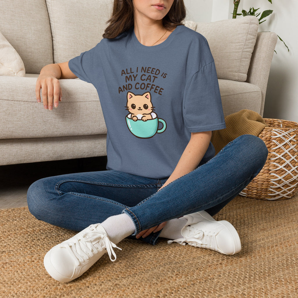 All I Need is My Cat and Coffee –  Supersoft Unisex T-Shirt