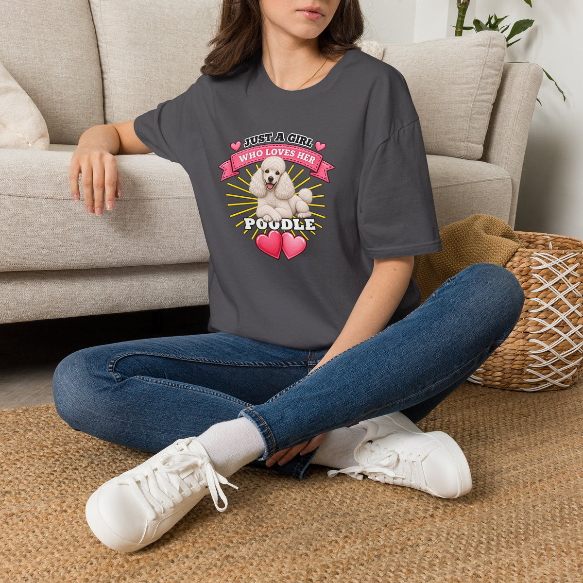 Just a Girl Who Loves Her Poodle –  Supersoft Unisex T-Shirt