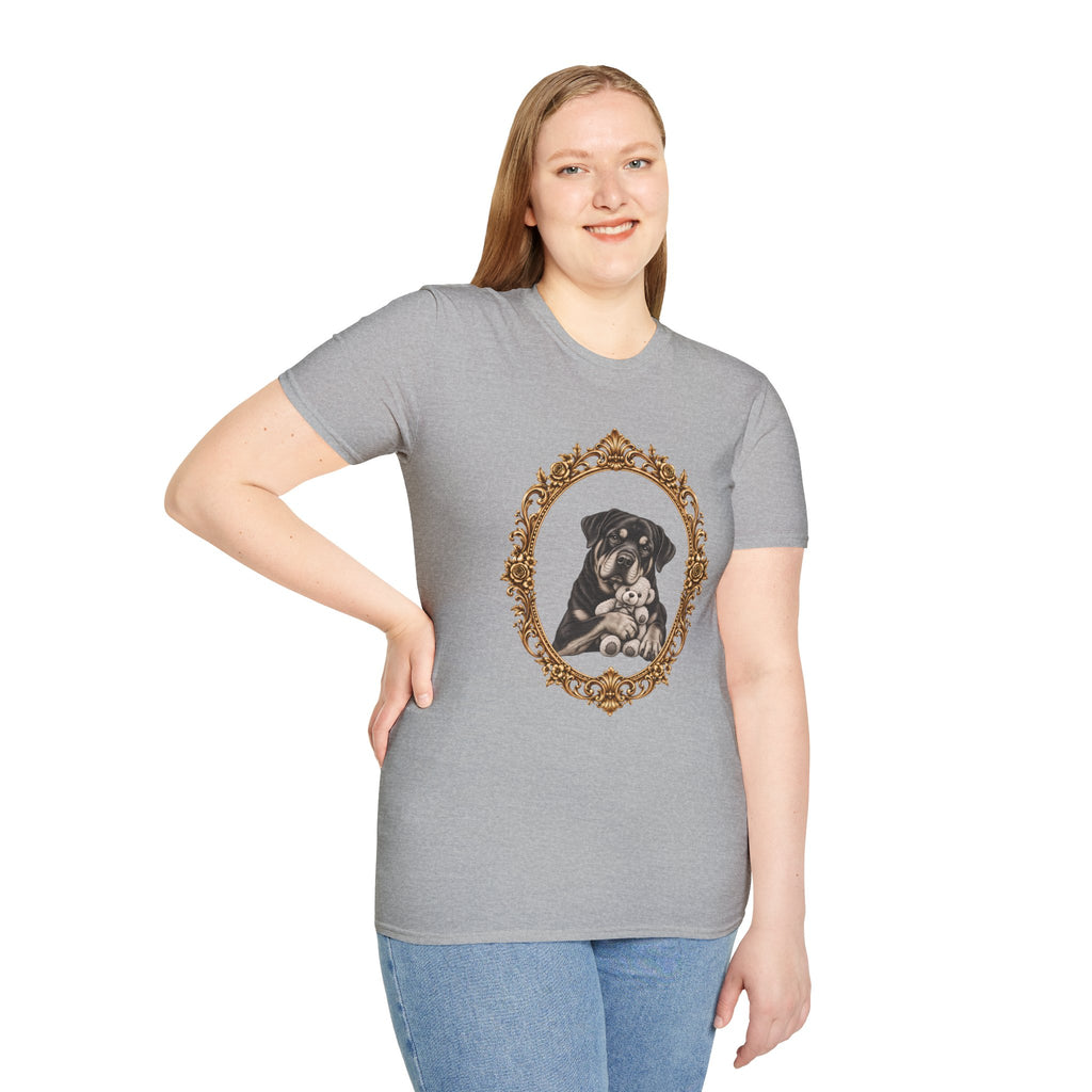 The Gentle Giant – Rottweiler & Teddy Bear - Supersoft Unisex T-shirt