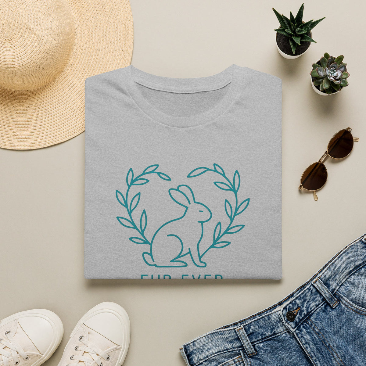 Bunny with Laurel Wreath –  Supersoft Unisex T-Shirt