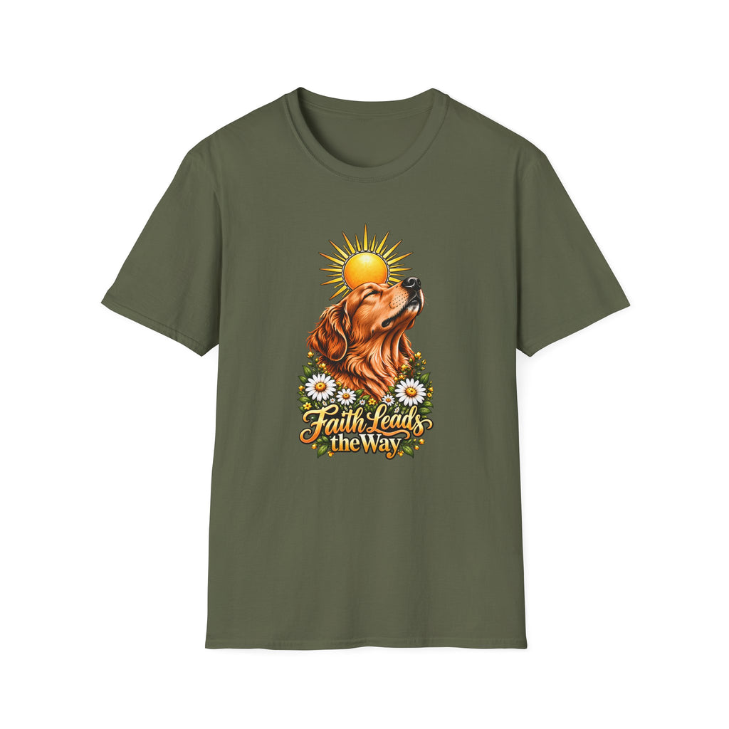 Faith Leads the Way - Golden Retriever - Supersoft Unisex T-shirt