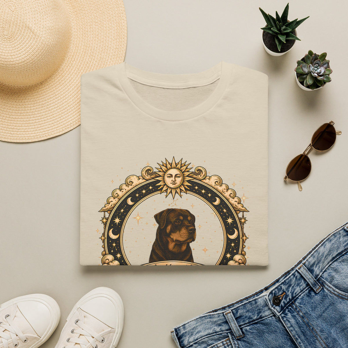 Zodiac Virgo Rottweiler - Dog Horoscope Star Sign - Supersoft Unisex Funny T-shirt