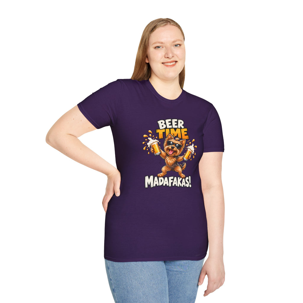 Beer Time, Madafakas! – Yorkshire Terrier - Supersoft Unisex T-shirt