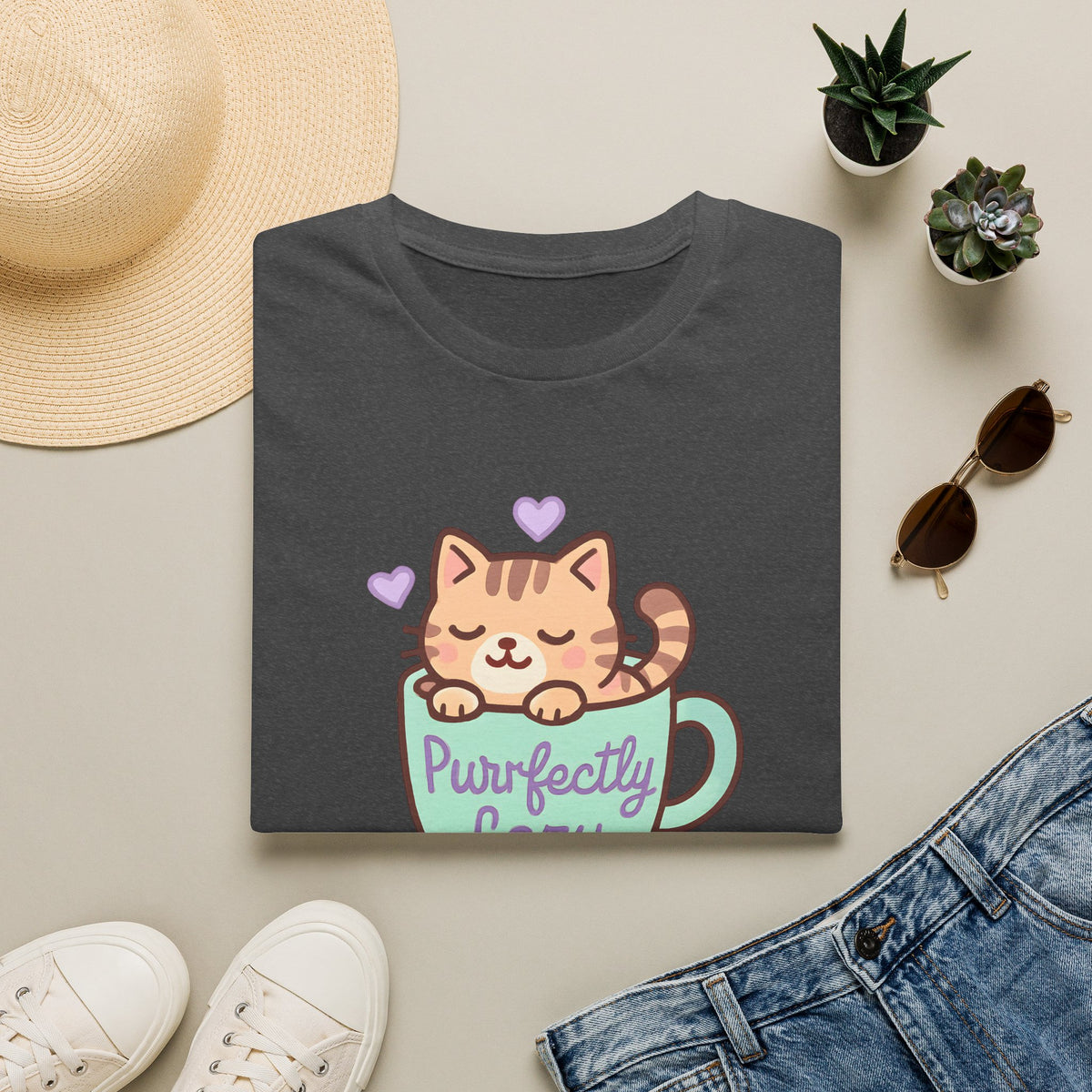 Purfectly Lazy Cat –  Supersoft Unisex T-Shirt