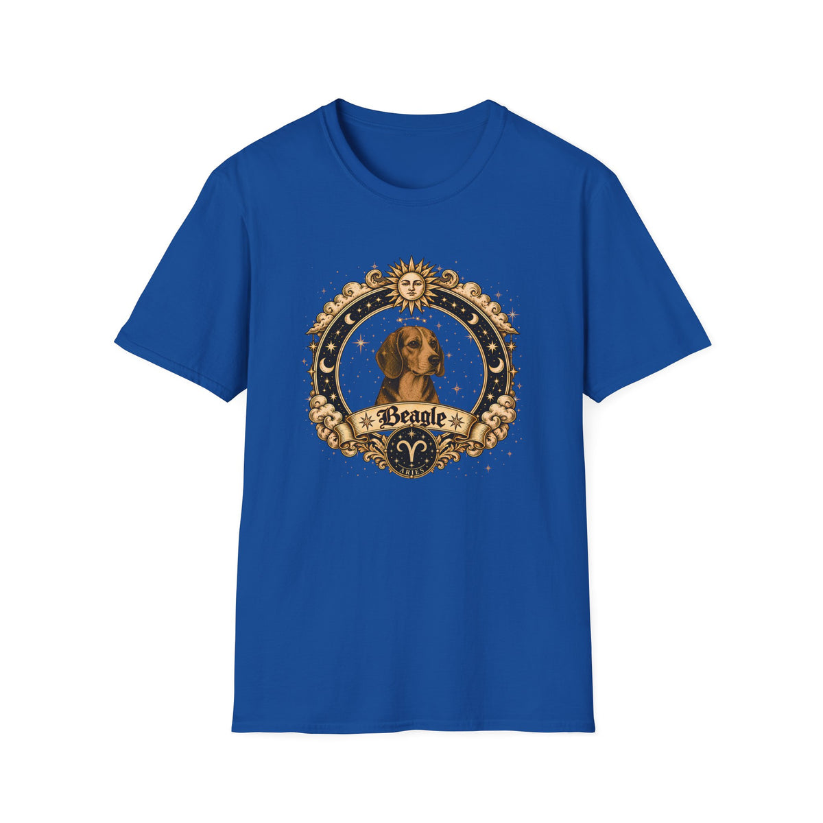 Zodiac Aries Beagle - Dog Horoscope Star Sign - Supersoft Unisex T-shirt