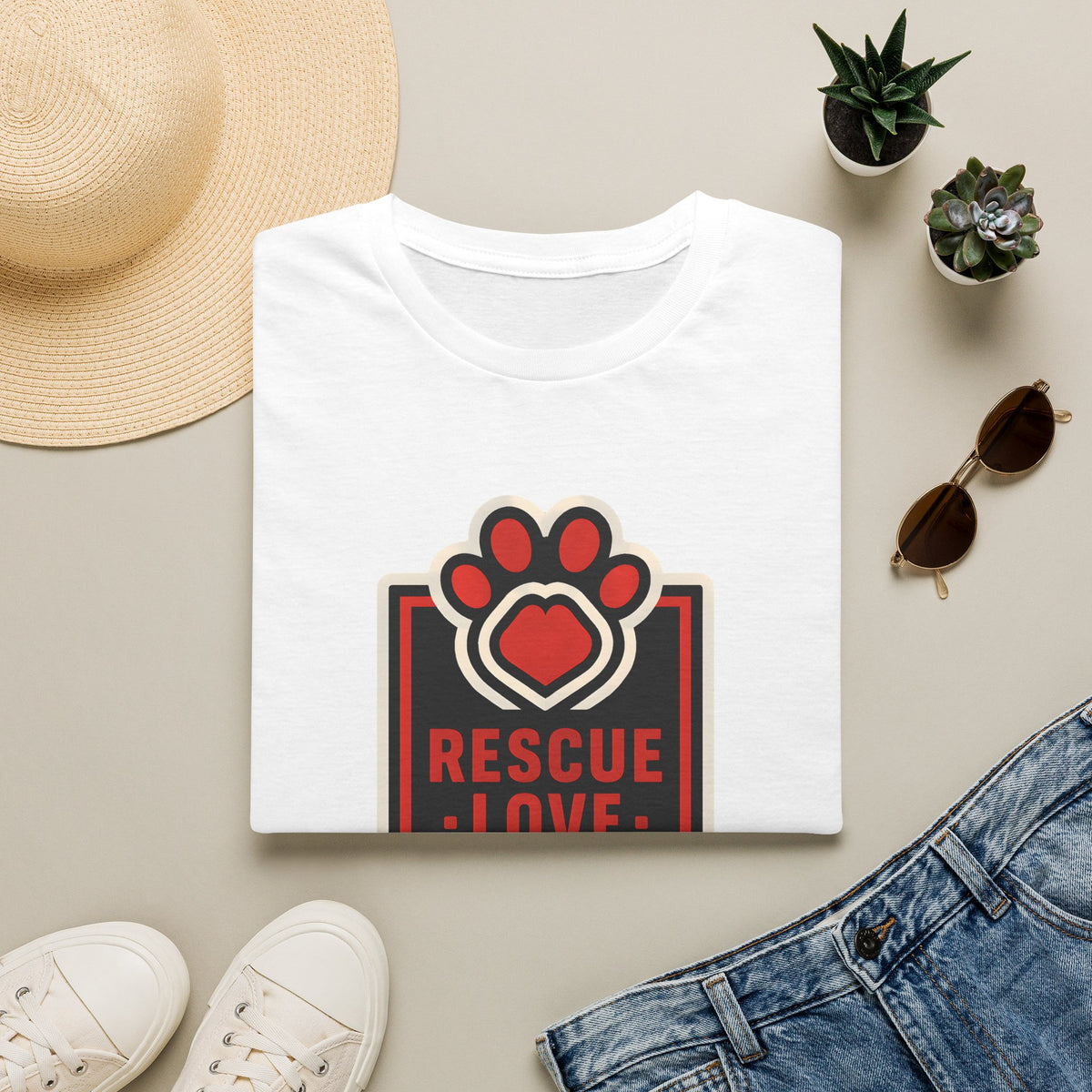 Rescue Love Repeat –  Supersoft Unisex T-Shirt