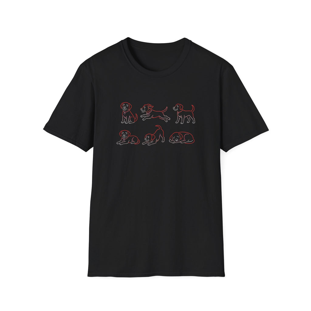 Bedazzling Beasts - Faux Jewel Red Dog Pack - Unisex T-Shirt