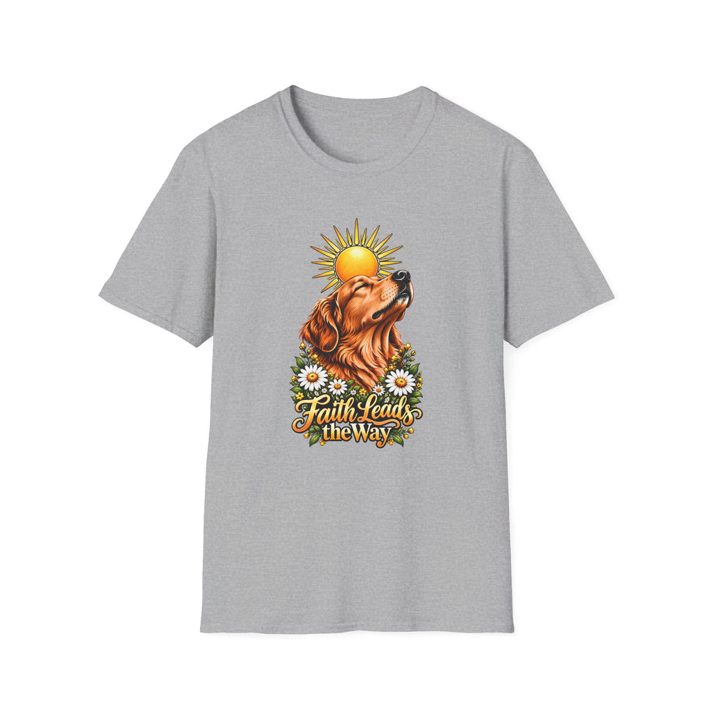 Faith Leads the Way - Golden Retriever - Supersoft Unisex T-shirt