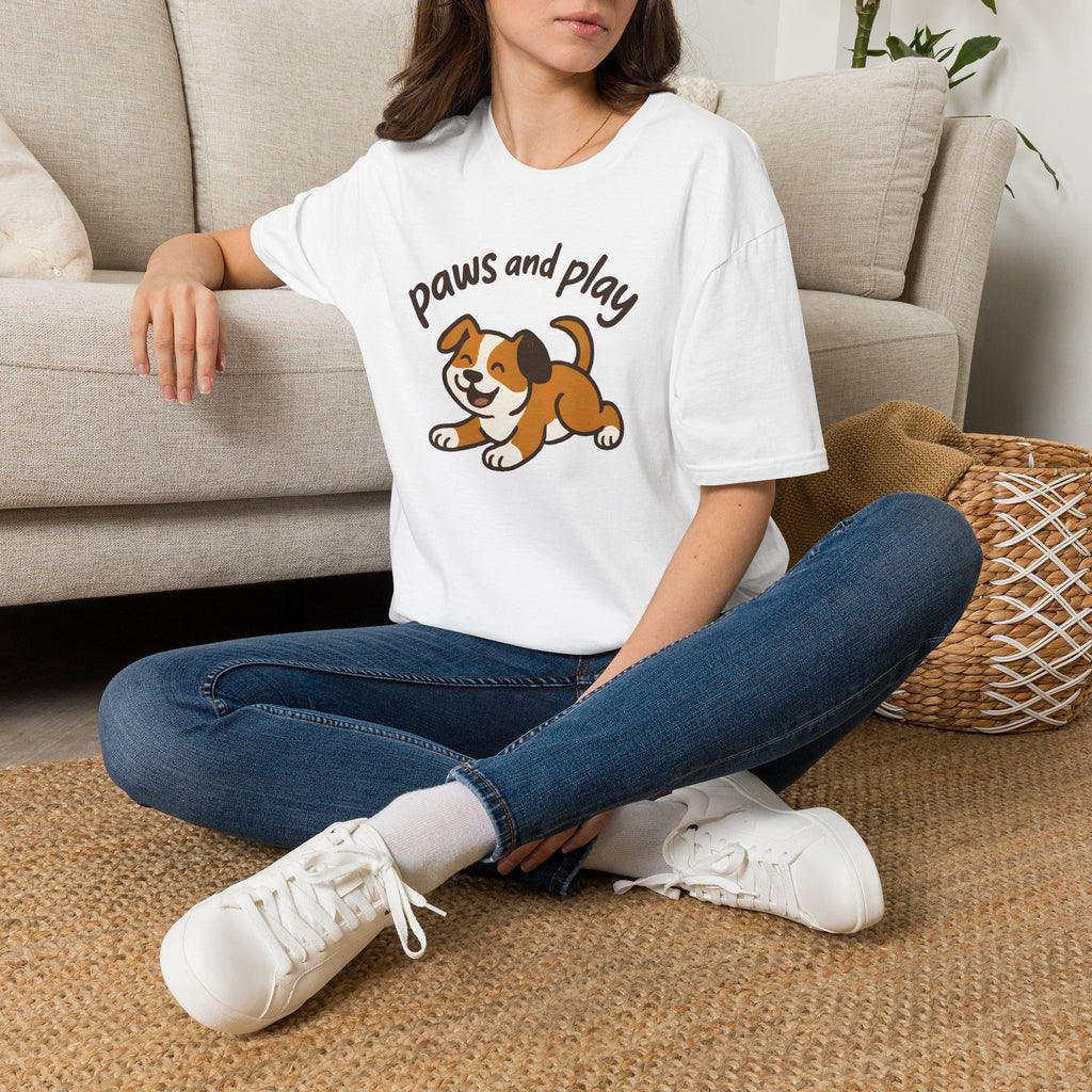 Paws and Play Cute Dog Kawaii –  Supersoft Unisex T-Shirt