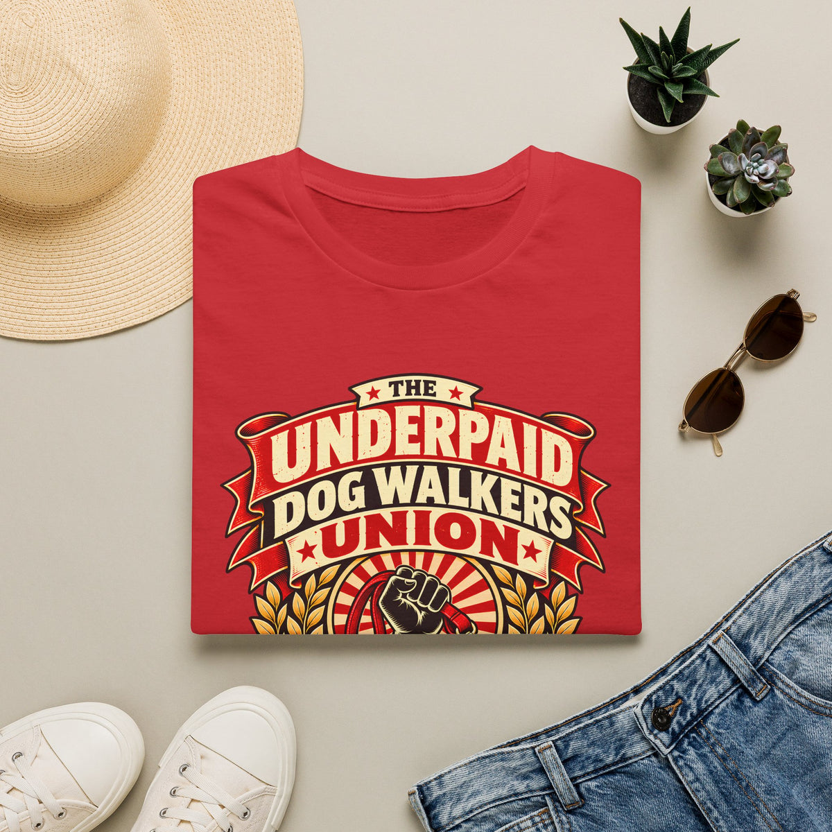 The Underpaid Dog Walkers Union - Supersoft Unisex T-shirt