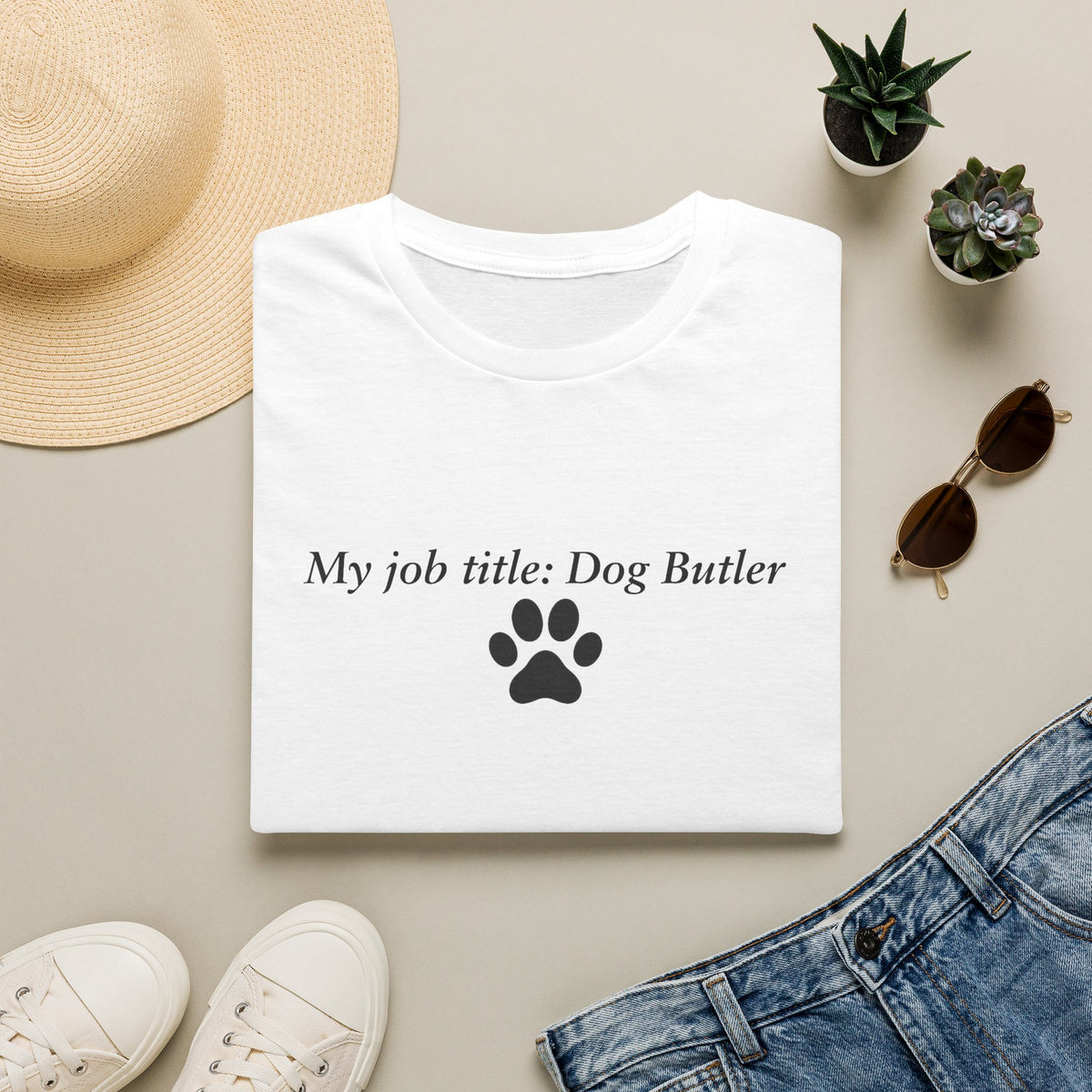 Adopted & Adored – Dog Butler –  Supersoft Unisex T-Shirt