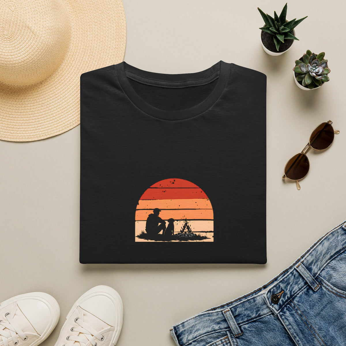 Campfire, Dog & Absolutely Nowhere Else to Be –  Supersoft Unisex T-Shirt