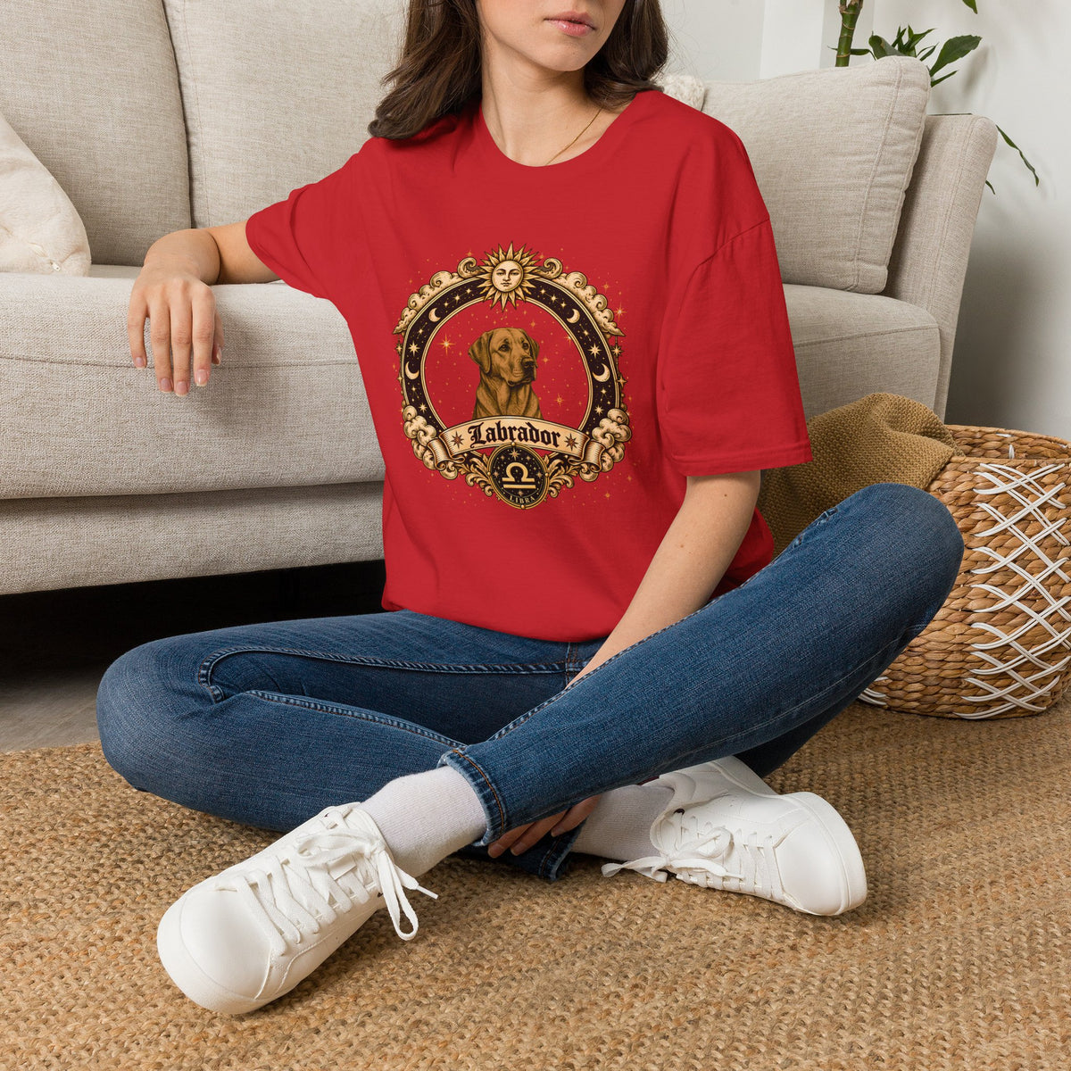 Zodiac Libra Labrador - Dog Horoscope Star Sign - Supersoft Unisex T-shirt