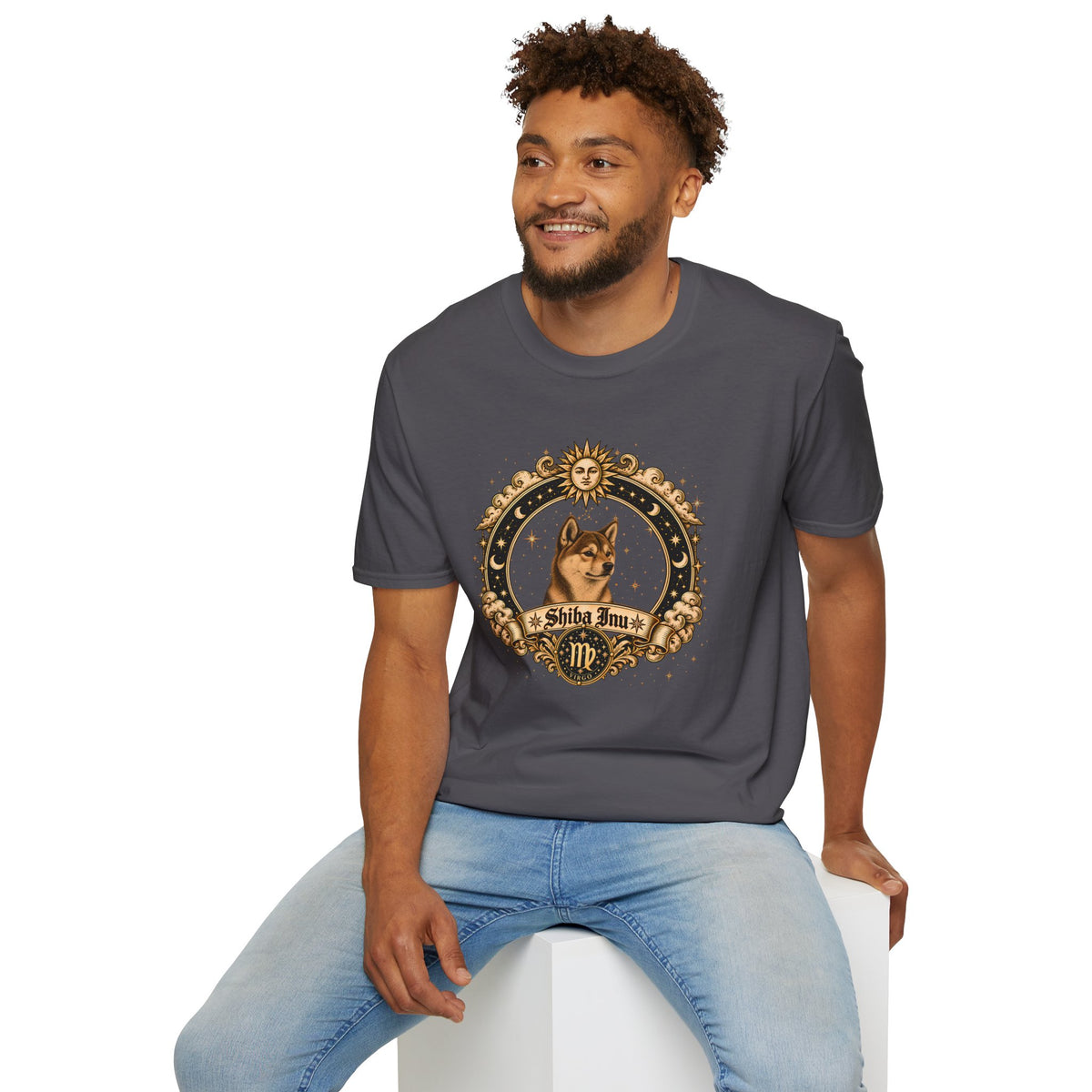 Zodiac Virgo Shiba Inu - Dog Horoscope Star Sign - Supersoft Unisex Funny T-shirt