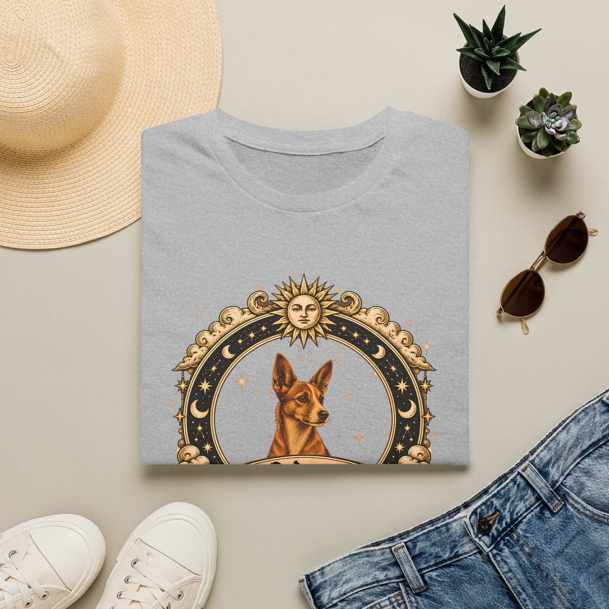Zodiac Pisces Podengo - Dog Horoscope Star Sign - Supersoft Unisex Funny T-shirt