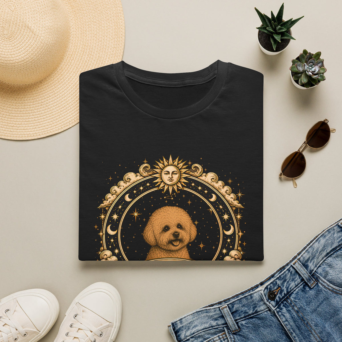 Zodiac Leo Bichon Frise - Dog Horoscope Star Sign - Supersoft Unisex T-shirt
