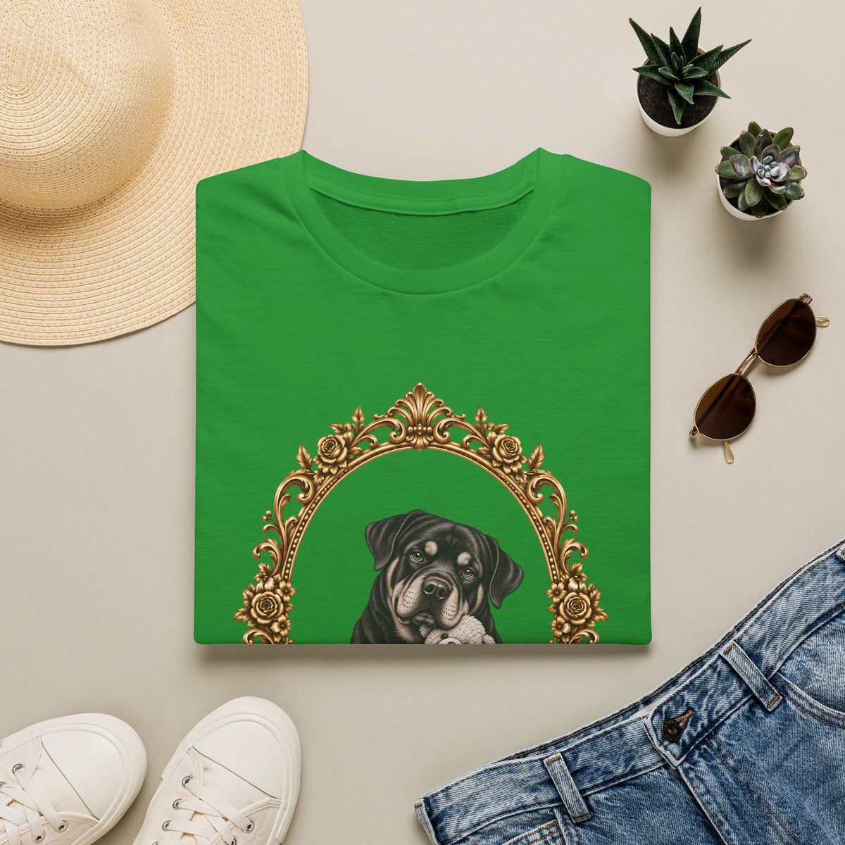 The Gentle Giant – Rottweiler & Teddy Bear - Supersoft Unisex T-shirt