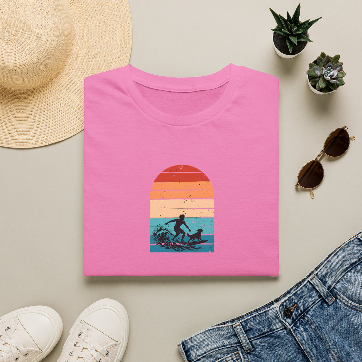 Surf’s Up...Dog On Board –  Supersoft Unisex T-Shirt