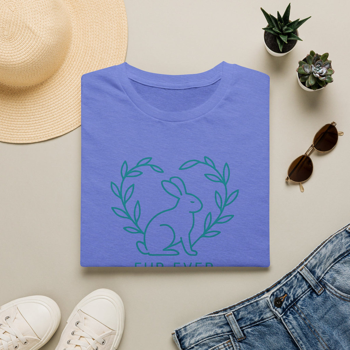 Bunny with Laurel Wreath –  Supersoft Unisex T-Shirt