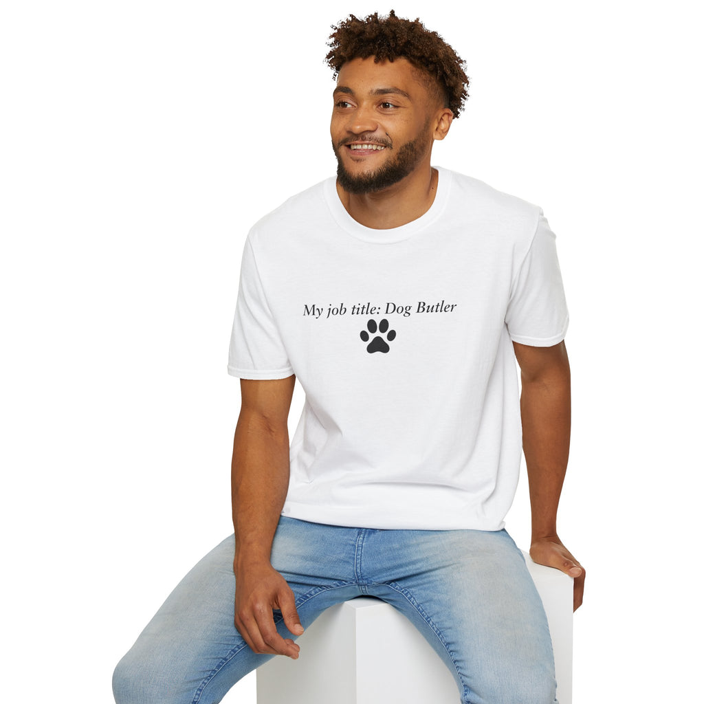Adopted & Adored – Dog Butler –  Supersoft Unisex T-Shirt