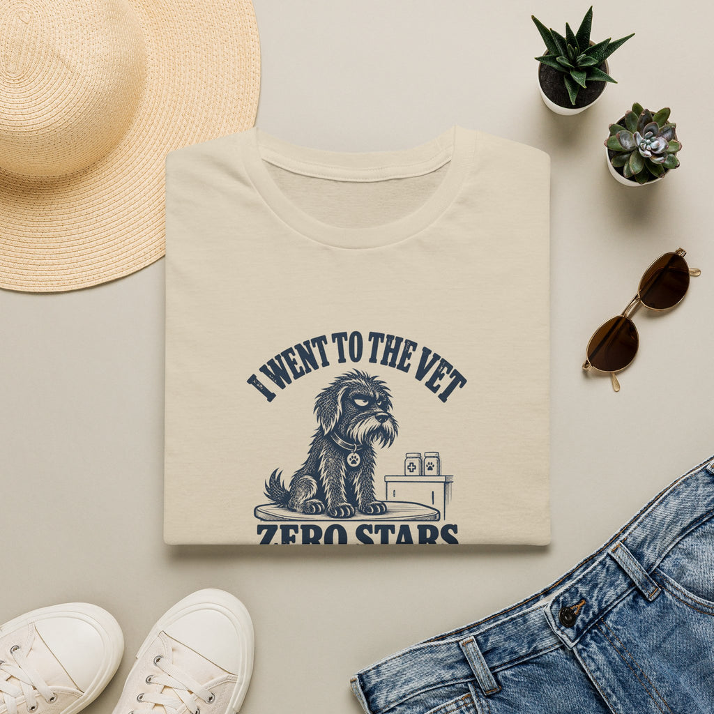 Grumpy Dog - I Went to the Vet...Zero Stars –  Supersoft Unisex T-Shirt