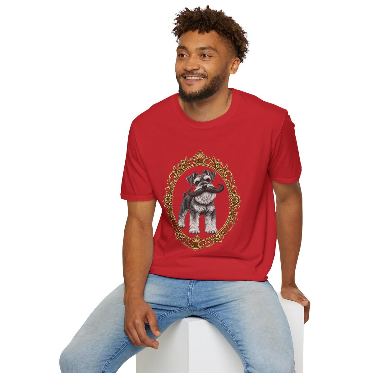 The Distinguished Sir Reginald Whiskers – Miniature Schnauzer - Supersoft Unisex T-shirt