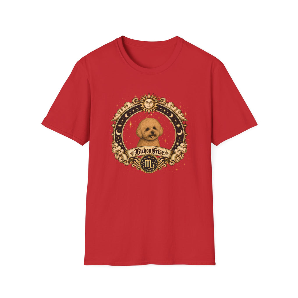 Zodiac Scorpio Bichon Frise - Dog Horoscope Star Sign - Supersoft Unisex T-shirt