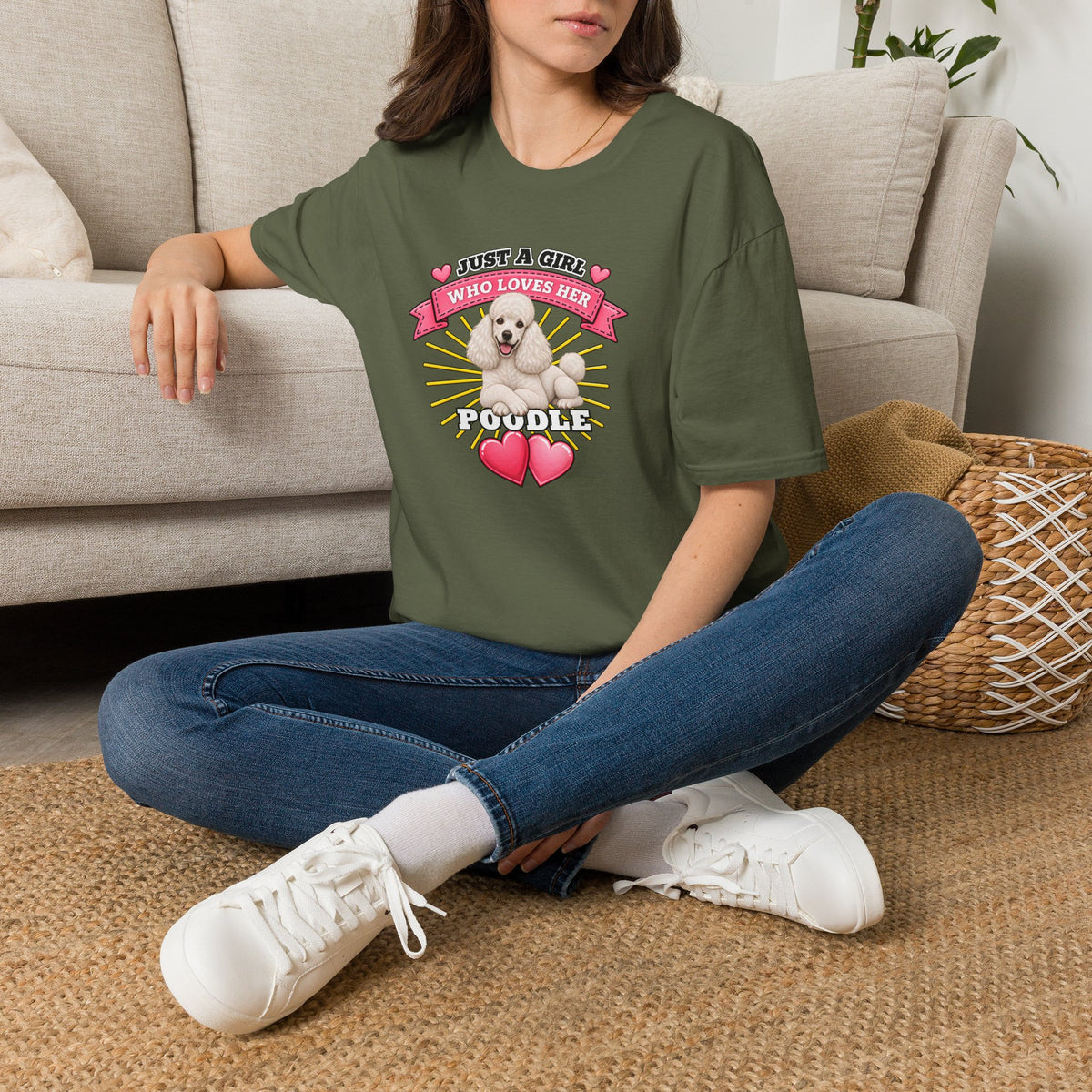Just a Girl Who Loves Her Poodle –  Supersoft Unisex T-Shirt