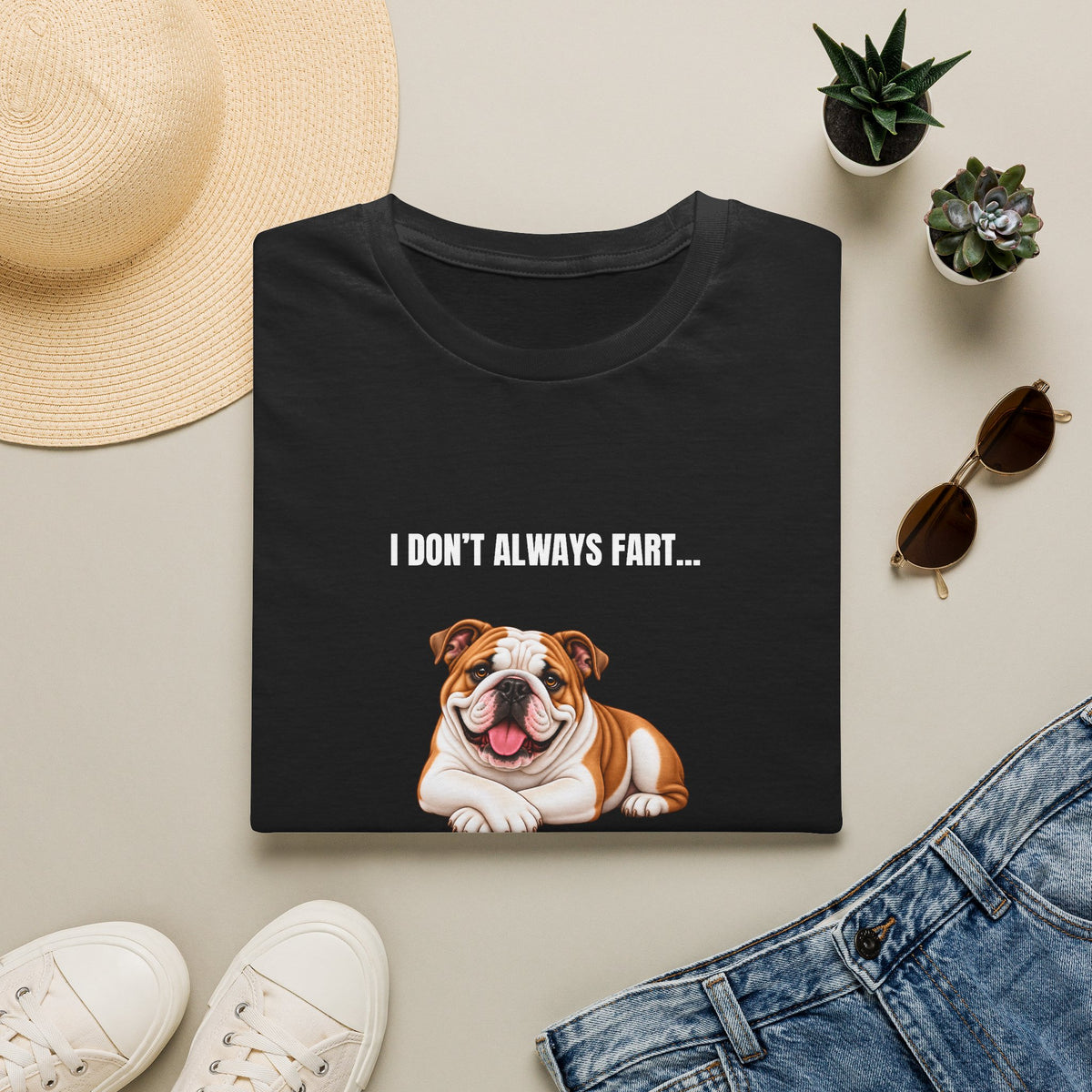 I Don’t Always Fart...But When I Do, I Leave The Room - British Bulldog Supersoft Unisex T-Shirt