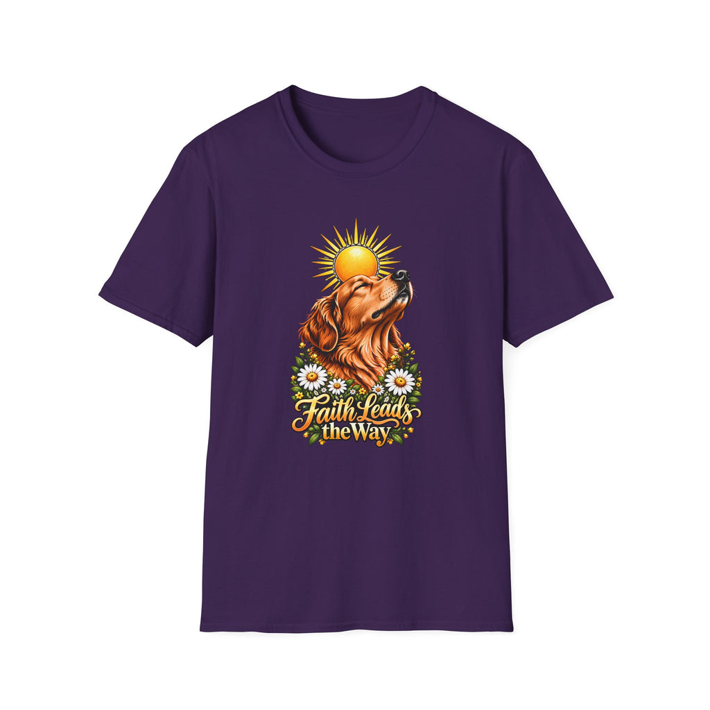 Faith Leads the Way - Golden Retriever - Supersoft Unisex T-shirt