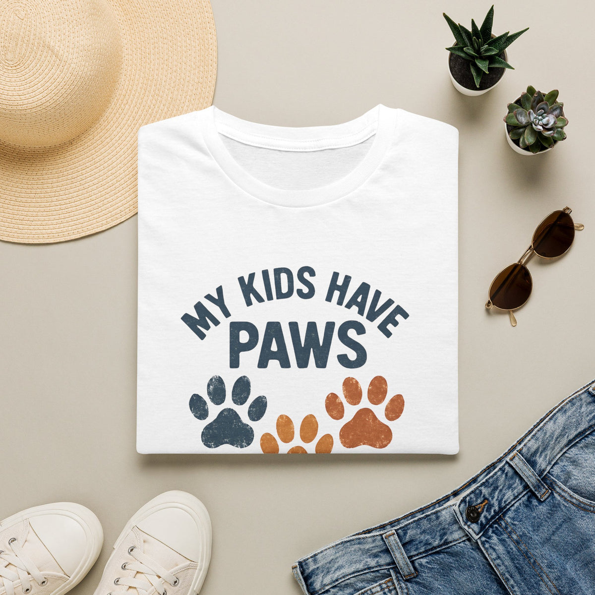 My Kids Have Paws –  Supersoft Unisex T-Shirt