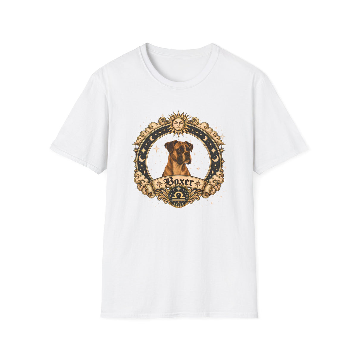 Zodiac Libra Boxer - Dog Horoscope Star Sign - Supersoft Unisex T-shirt