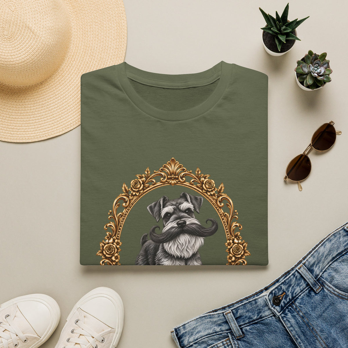 The Distinguished Sir Reginald Whiskers – Miniature Schnauzer - Supersoft Unisex T-shirt
