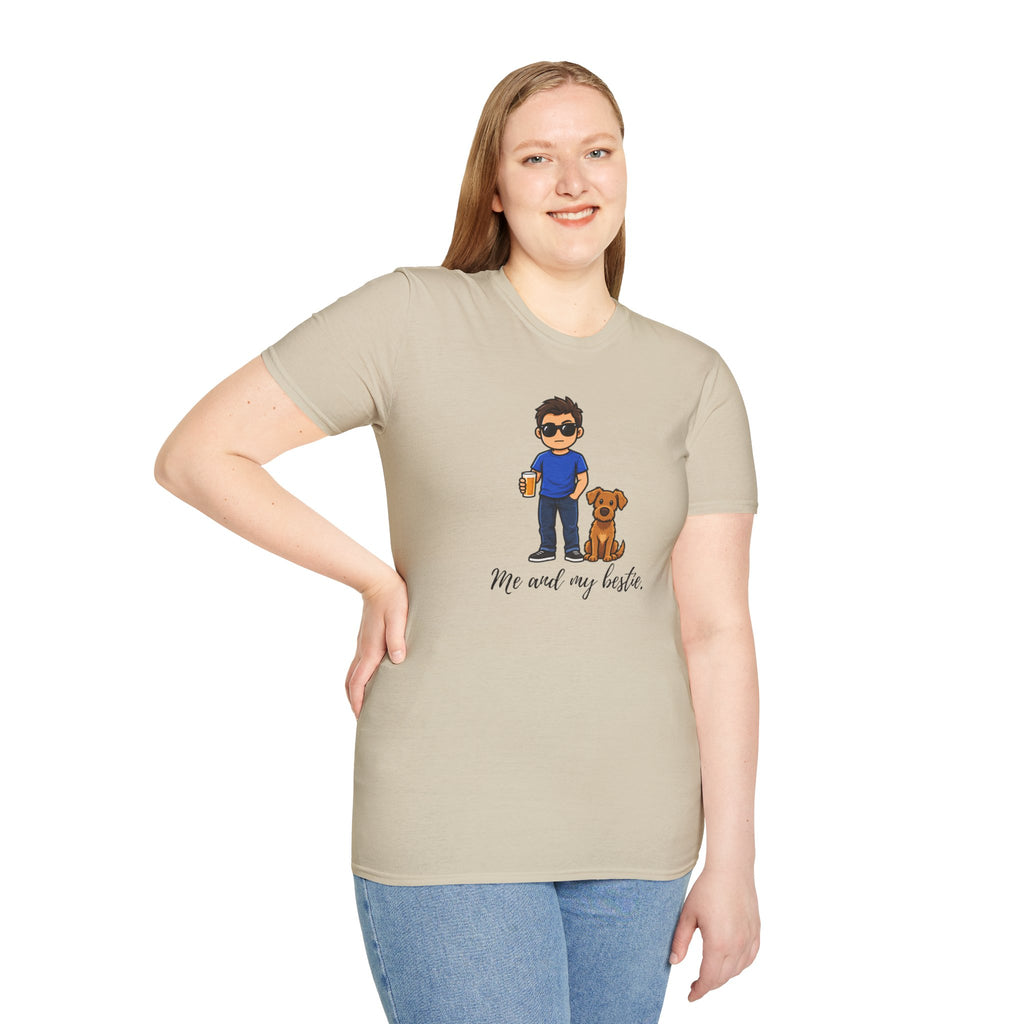 Beer, Dogs and Dudes - Me and My Bestie - Supersoft Unisex T-shirt