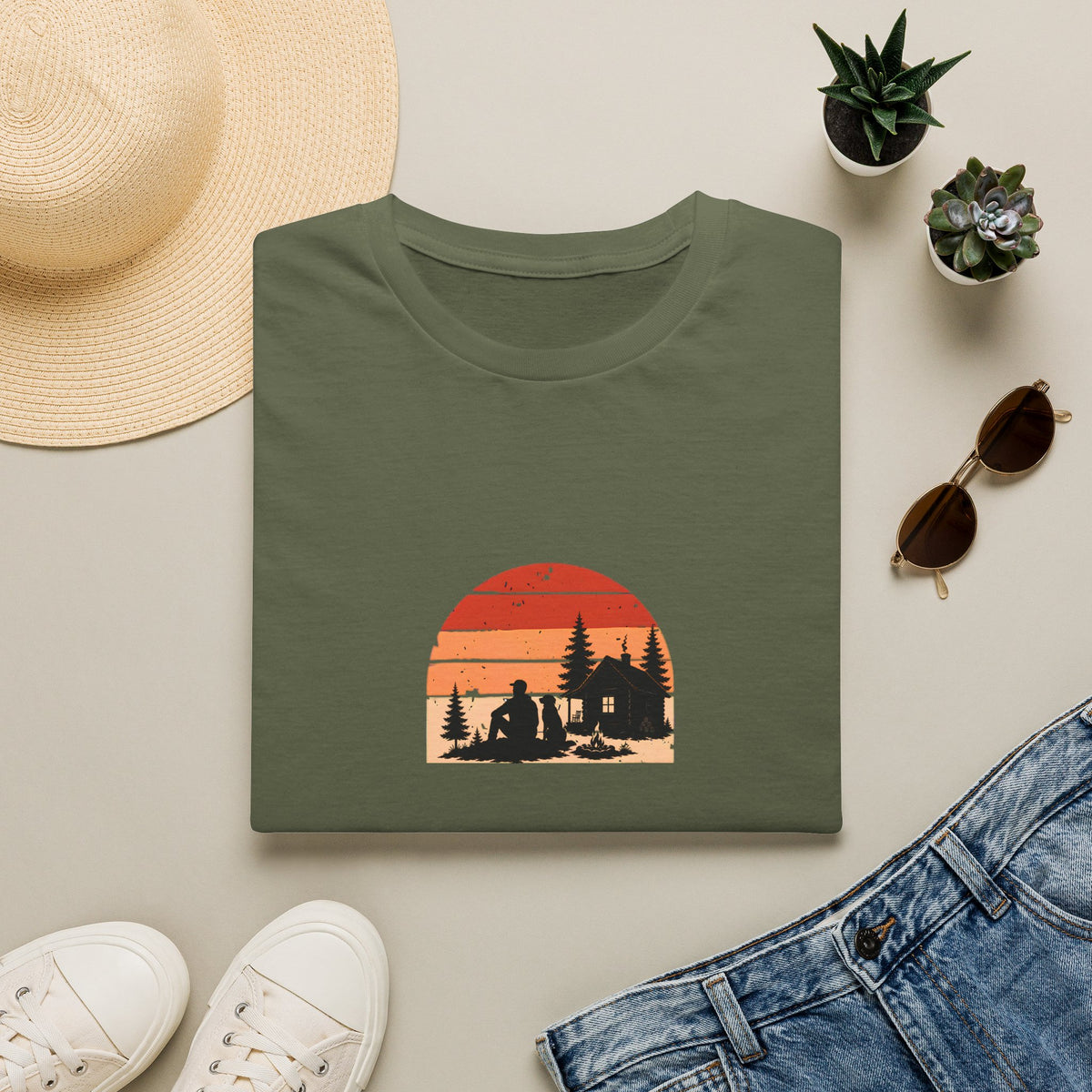 Cabin, Campfire & My Best Friend –  Supersoft Unisex T-Shirt