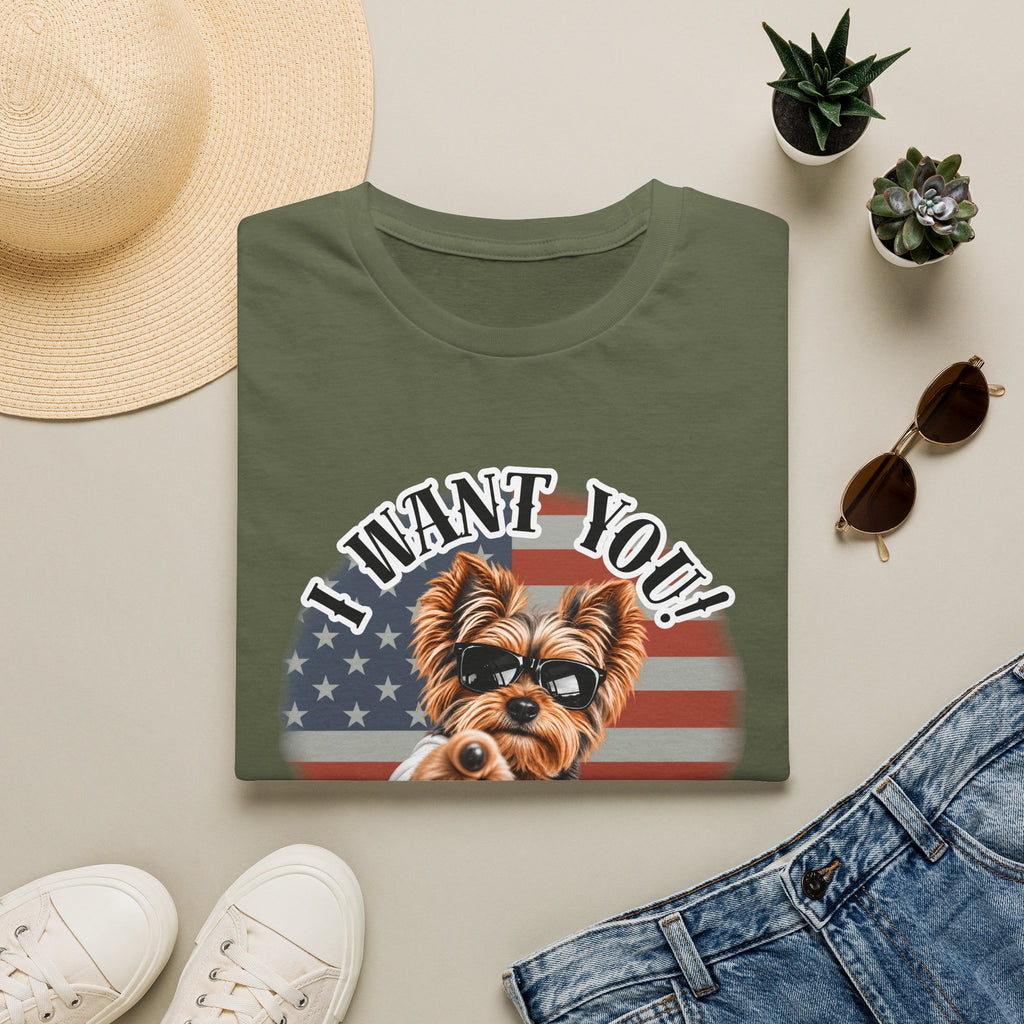 I WANT YOU!...To Rub My Belly! – Yorkshire Terrier - Supersoft Unisex T-shirt