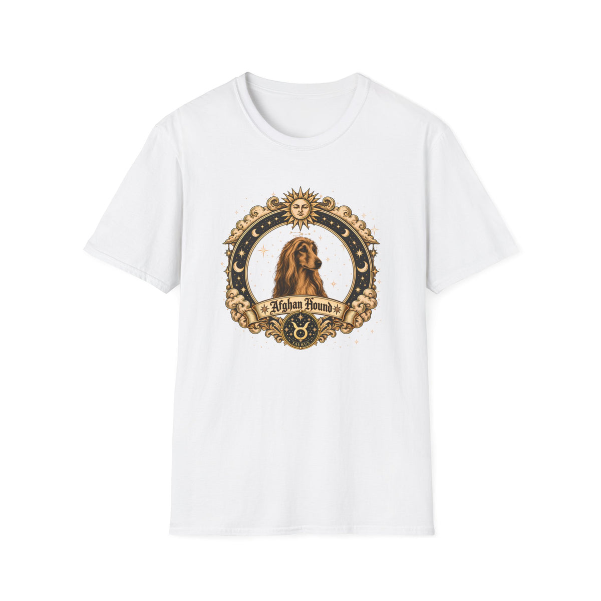 Zodiac Taurus Afghan Hound - Dog Horoscope Star Sign - Supersoft Unisex T-shirt