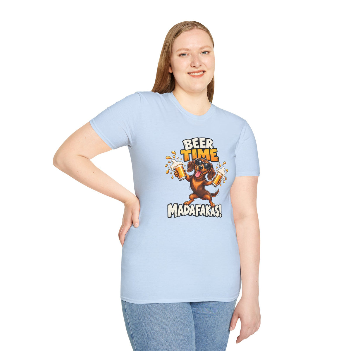 Beer Time, Madafakas! – Dachshund - Supersoft Unisex T-shirt