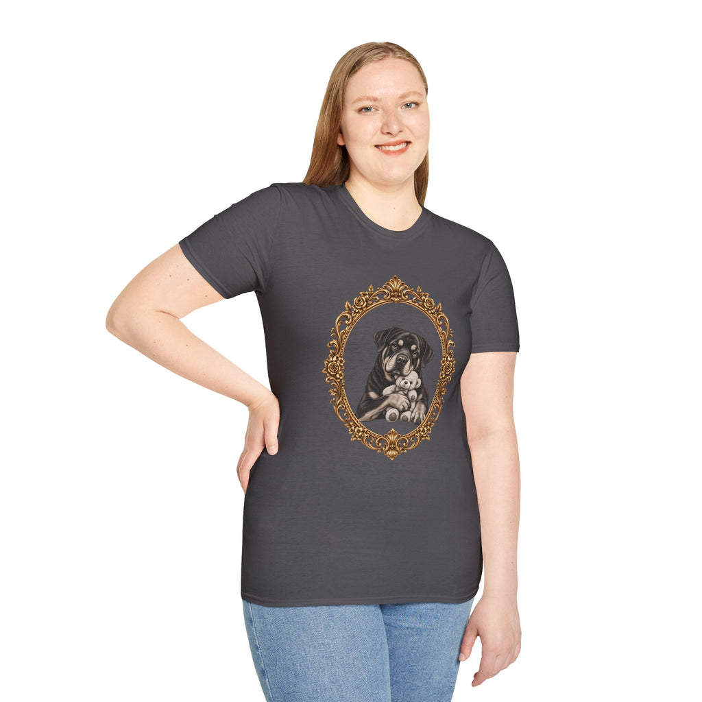 The Gentle Giant – Rottweiler & Teddy Bear - Supersoft Unisex T-shirt