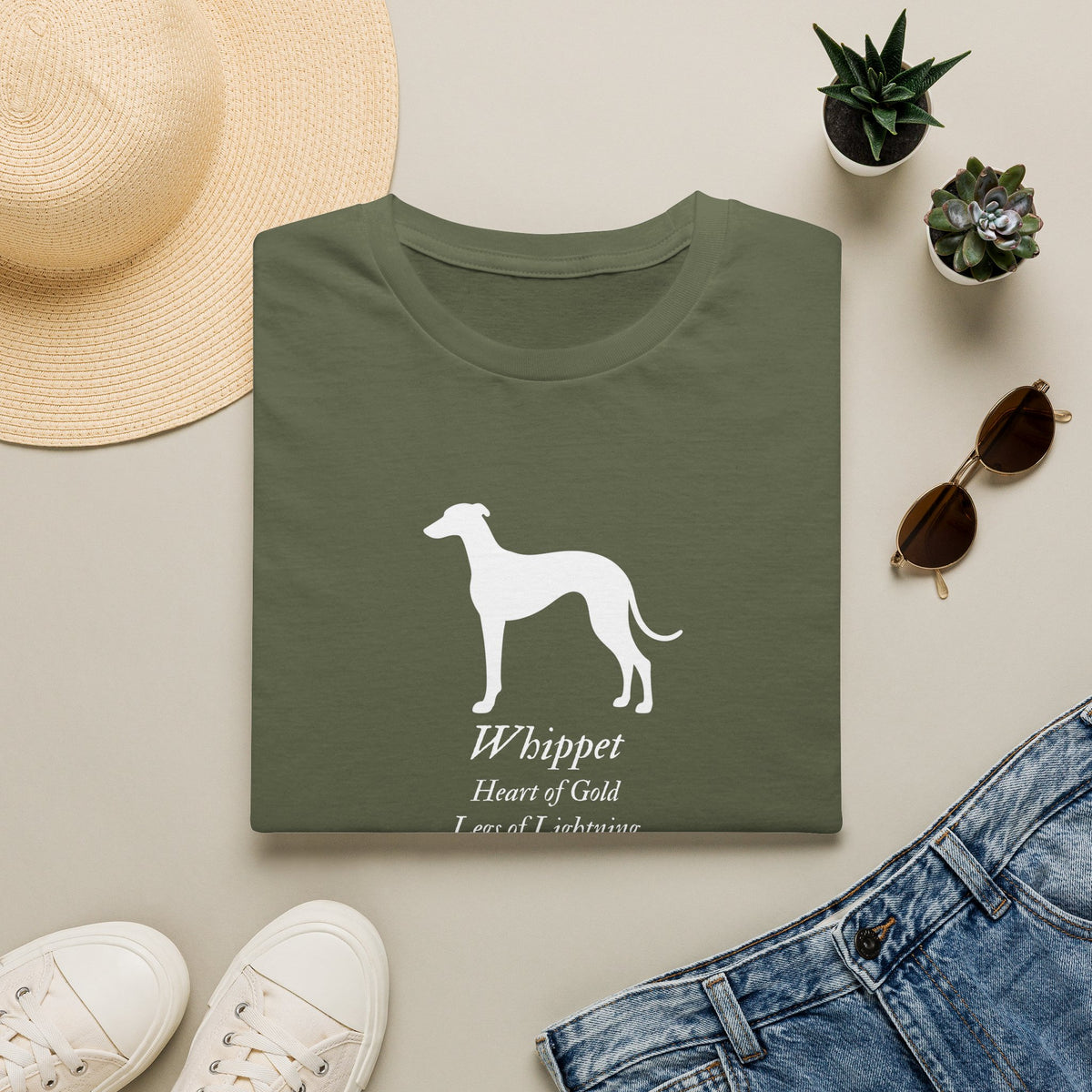 Heart of a Lion - Whippet – Supersoft Unisex T-Shirt