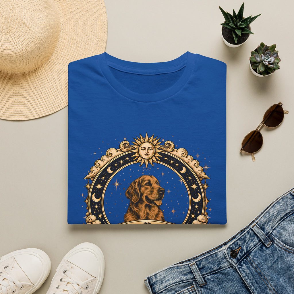 Zodiac Aquarius Golden Retriever - Dog Horoscope Star Sign - Supersoft Unisex Funny T-shirt