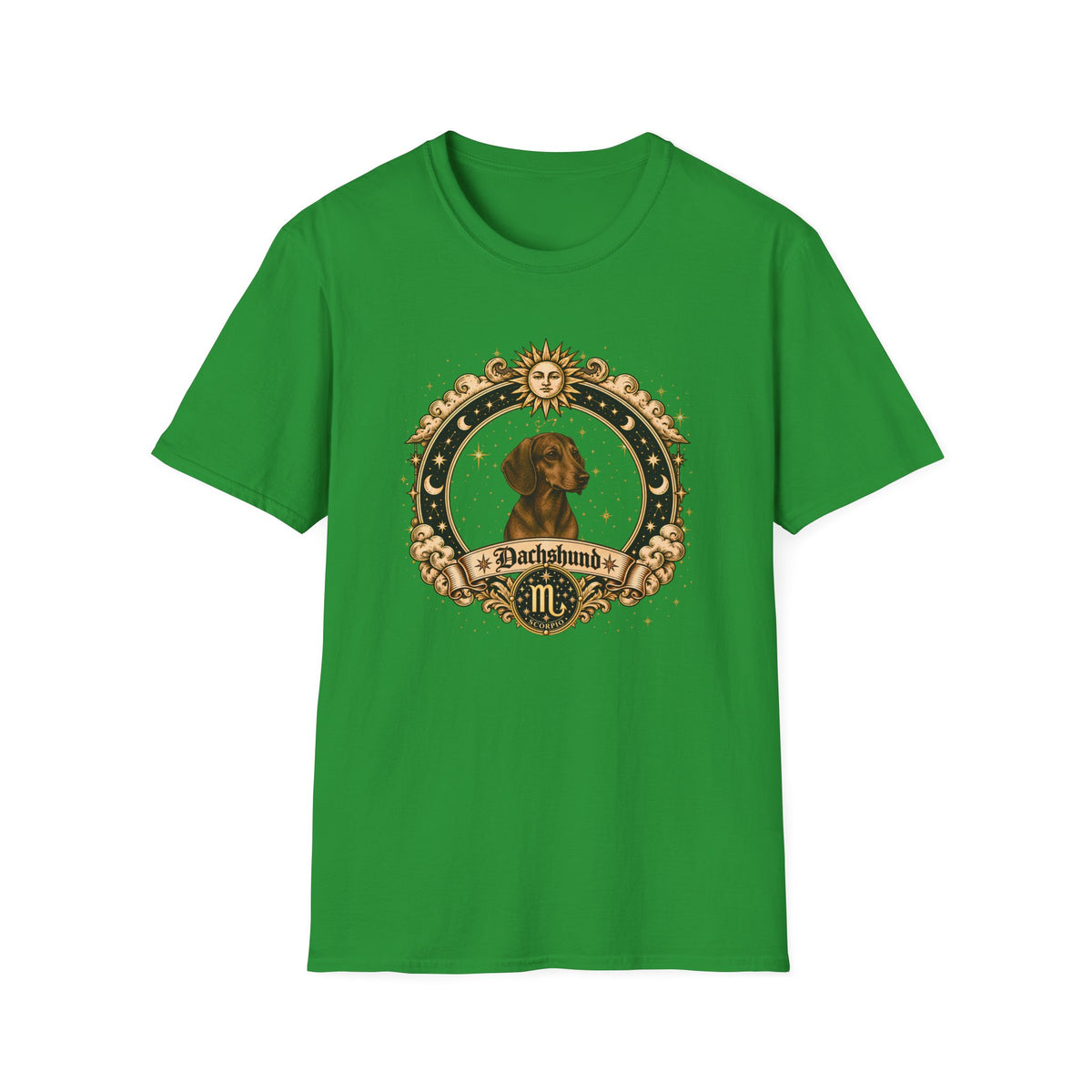 Zodiac Scorpio Dachshund - Dog Horoscope Star Sign - Supersoft Unisex T-shirt